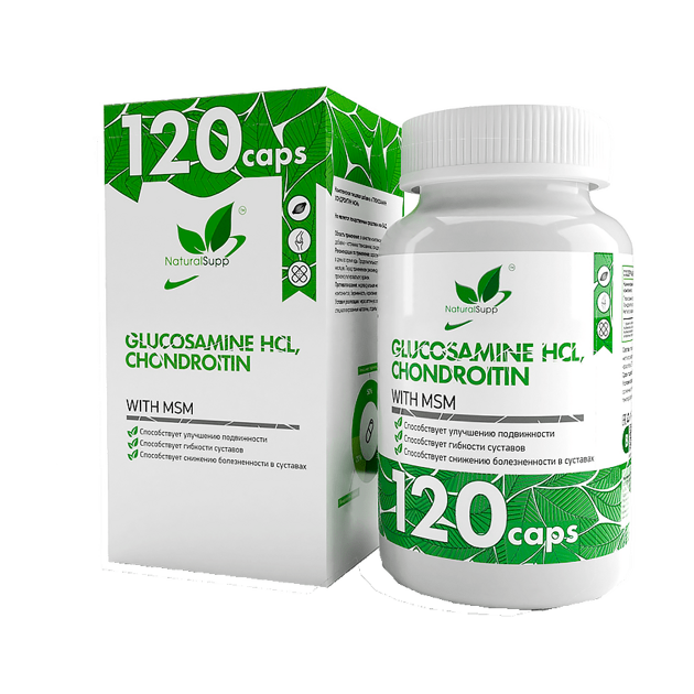 Глюкозамин Хондроитин (GLUCOSAMINE HCL CHONDROITIN), 120 капс.